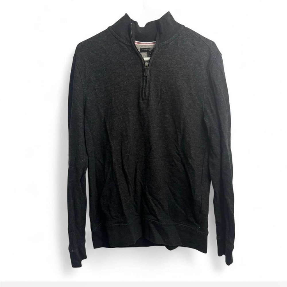 Banana Republic Dark Grey Quarter-Zip Sweater